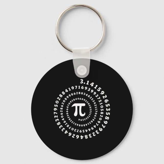Spiral Pi Shirt Pi Day Math Älskare Nyckelring (Framsida)
