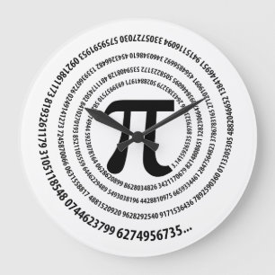 Spiral Pi-symboldesign Stor Klocka