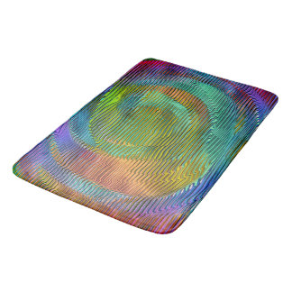 Spiral Rainbow med lindring och elak rand Badrumsmatta