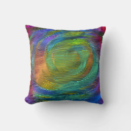 Spiral Rainbow med lindring och elak rand Kudde