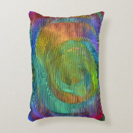 Spiral Rainbow med lindring och elak rand Prydnadskudde