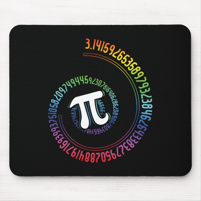 Spiral Rainbow Nerd Math Geek Mathematician Pi Day Musmatta (Framsidan)