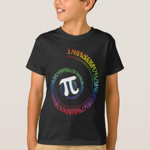 Spiral Rainbow Nerd Math Geek Mathematician Pi Day T Shirt