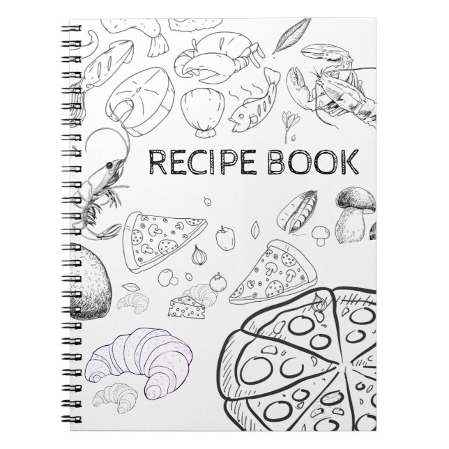 Spiral RECIPE-anteckningsbok Anteckningsbok (Framsidan)