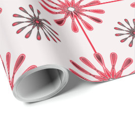 Spiral Retro Flowers väljer bakgrund Färg Presentpapper