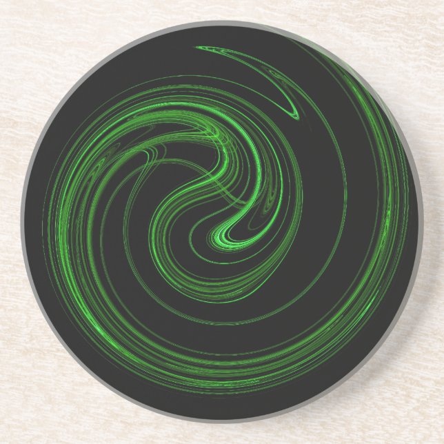 Spiral Series-1 - Grönt Underlägg 1 av färg Sandsten (Framsidan)