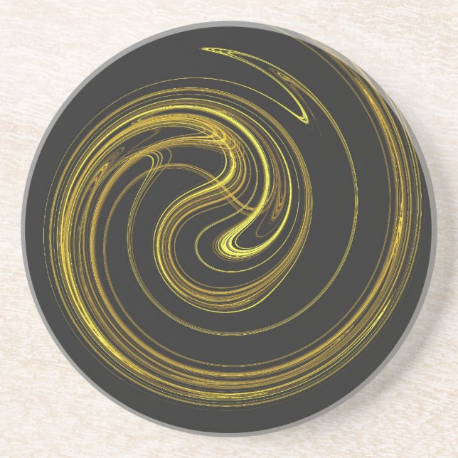 Spiral Series-1—Guld Underlägg 1 av färg Sandsten (Framsidan)