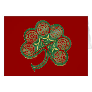 Spiral Shamrockjulkort Hälsningskort