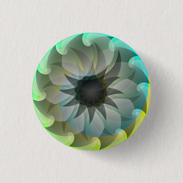 Spiral Shark Pinback Button av Kenneth Yoncich Knapp (Framsida)