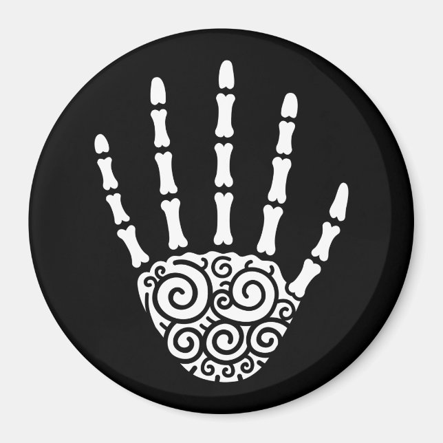 Spiral Skeleton Hand Magnet (Framsidan)