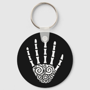 Spiral Skeleton Hand Nyckelring