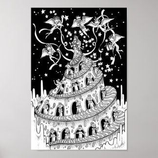 Spiral slott. Firande för drottningen. Poster