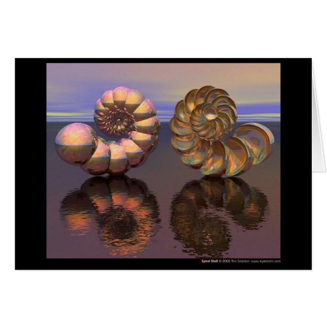 Spiral snäcka hälsningskort (Framsidan Horizontal)