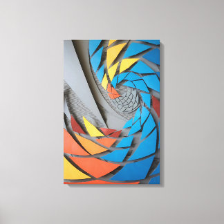 Spiral Spectrum Canvas - fetstilt geometrisk konst