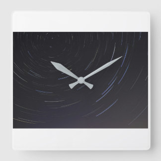 Spiral Star Fyrkantig Väggklocka