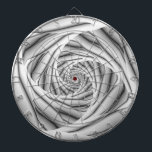 Spiral-steg i svartvitt darttavla<br><div class="desc">En abstrakt fractal fungerar med en spiral-stegdesign i svartvitt vid Objowl.</div>