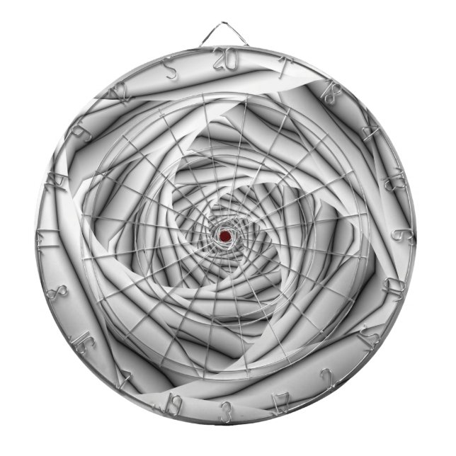 Spiral-steg i svartvitt darttavla (Framsidan)