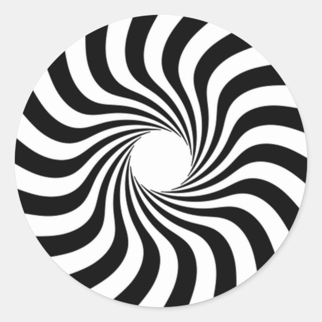 Spiral svält med hål runt klistermärke (Framsida)