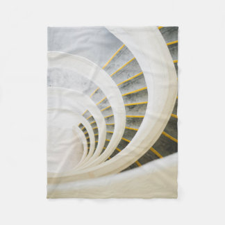 Spiral svartvit trappor fleecefilt