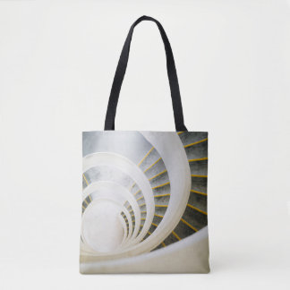 Spiral svartvit trappor tygkasse