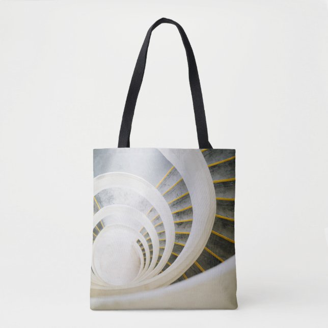 Spiral svartvit trappor tygkasse (Framsida)