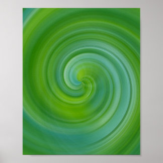 Spiral Swirl - Grönt Poster