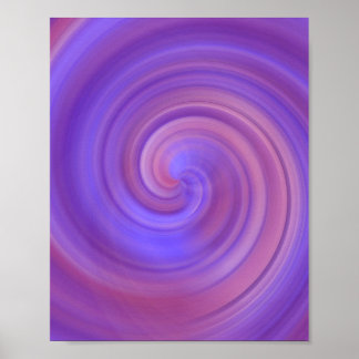 Spiral Swirl - Rosa Lila Poster
