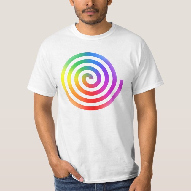 Spiral T-tröja för regnbåge Tee Shirt (Framsida)