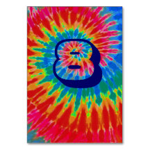 Spiral Tie Dye Bröllop Bord åtta
