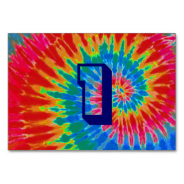 Spiral Tie Dye Bröllop Bord One Bordsnummer