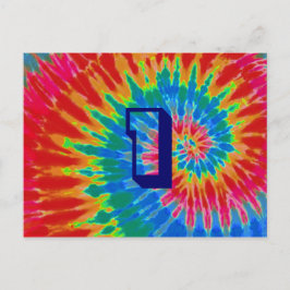 Spiral Tie Dye Bröllop Bord One Vykort