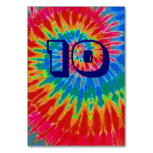 Spiral Tie Dye Bröllop Bord tio