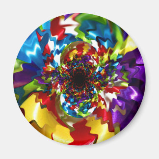 Spiral till Joy Kaleidoscope Fractal Art Magnet
