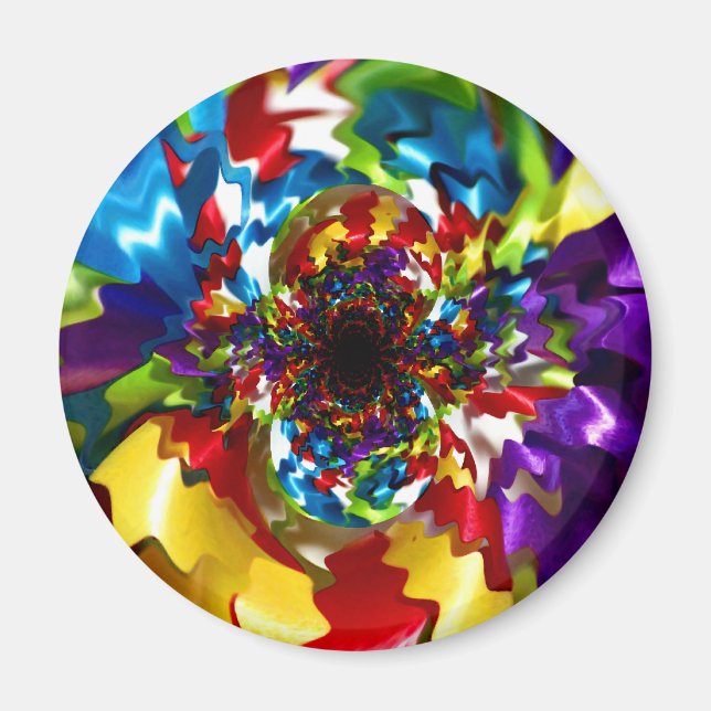 Spiral till Joy Kaleidoscope Fractal Art Magnet (Framsidan)