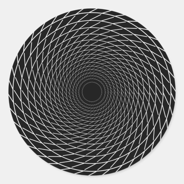 Spiral till oändlighet runt klistermärke (Framsida)