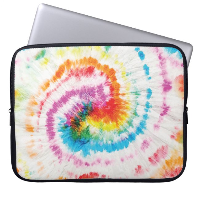 Spiral tjock-dye, regnbågssnurra mönster laptop fodral (Framsidan)