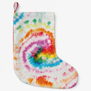Spiral tjock-dye, regnbågssnurra mönster liten julstrumpa