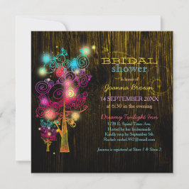 Spiral Träd Rustic Land Möhippa Inbjudningar