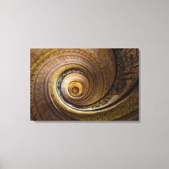 Spiral Trappa Mönster Canvastryck (Framsida)