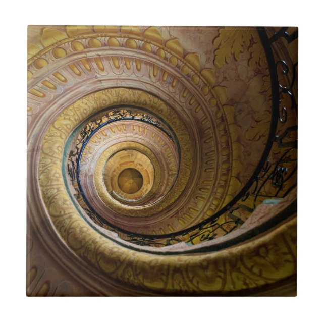 Spiral Trappa Mönster Kakelplatta (Framsidan)