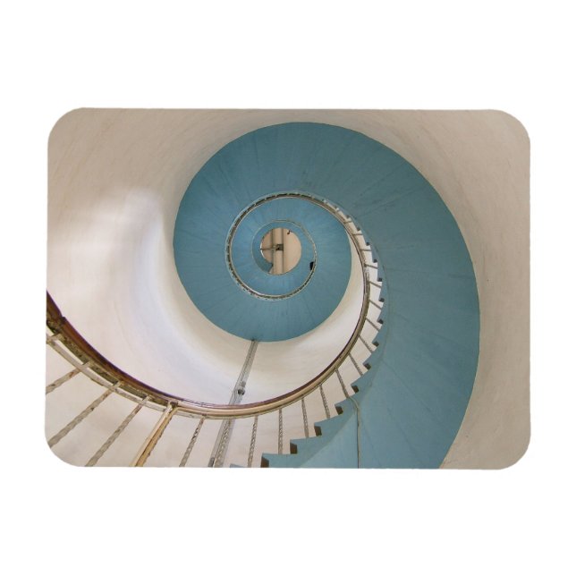Spiral trapphus i Lyngvik Lighthouse Magnet (Horisontell)