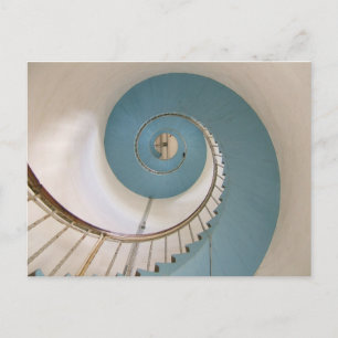Spiral, trapphus till Lyngvik Lighthouse-vykort Vykort