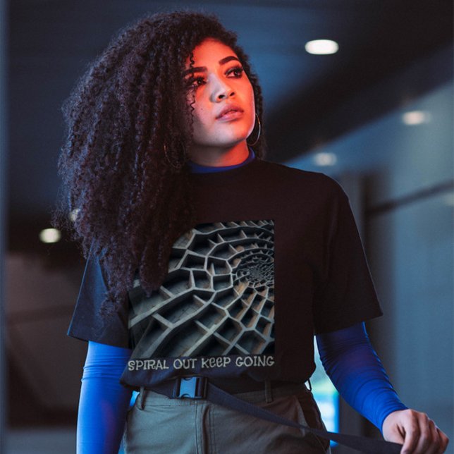 Spiral ut Behålla på väg - Fibonacci Inspired T Shirt (Style with Spiral Out Keep Going T-Shirt!)