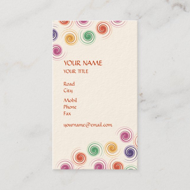 Spiral visitkort (Framsida)
