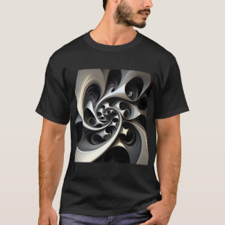 SPIRAL - Vit grafik utan motiv T Shirt