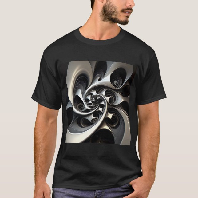 SPIRAL - Vit grafik utan motiv T Shirt (Framsida)