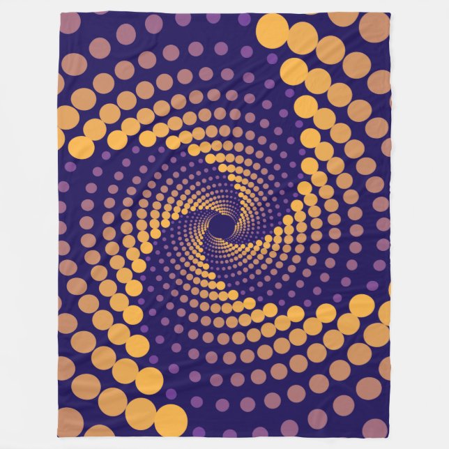 Spiral Vortex mönster Fleecefilt (Framsidan)