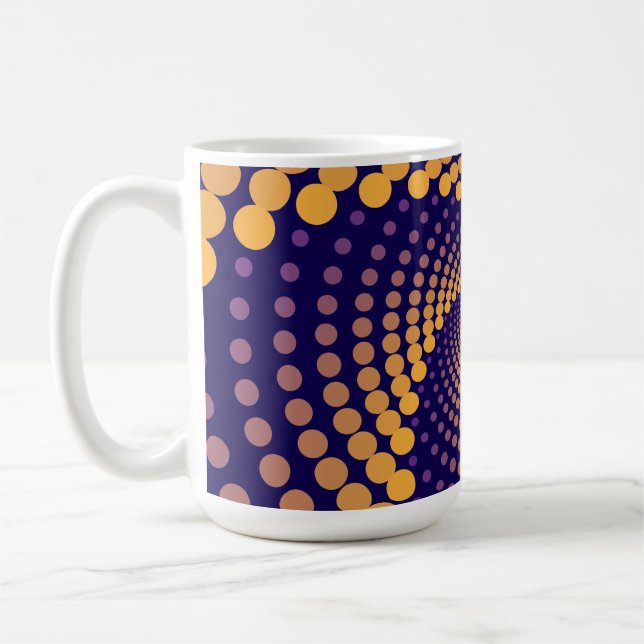 Spiral Vortex mönster Kaffemugg (Vänster)