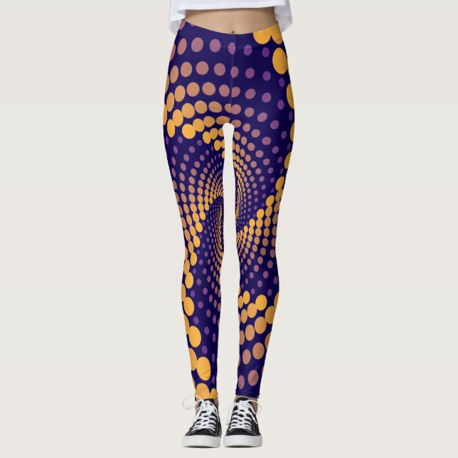 Spiral Vortex mönster Leggings (Framsida)