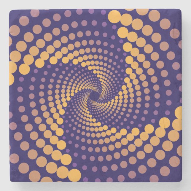 Spiral Vortex mönster Stenunderlägg (Framsidan)